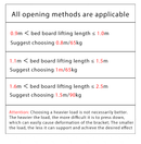 Gas Spring Bed Support Bracket Complete Set for Storage Bed,Tatami-1