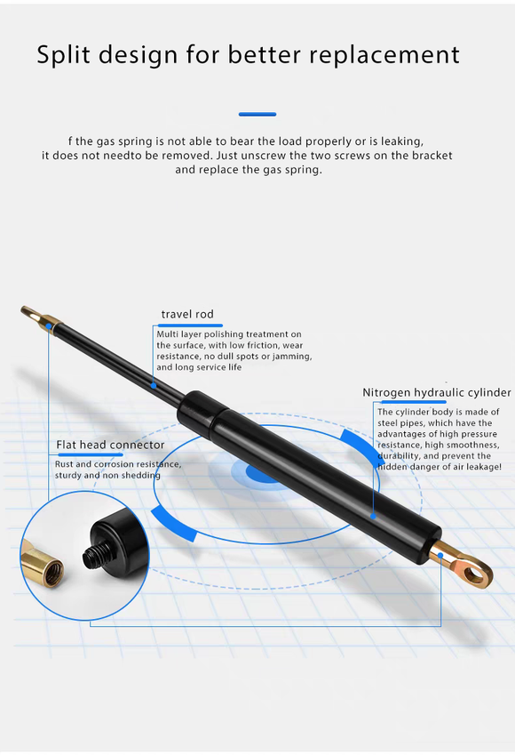 Gas Spring Bed Support Bracket Complete Set for Storage Bed,Tatami