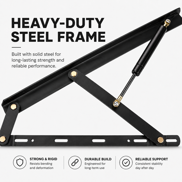 Gas Spring Bed Support Bracket Complete Set for Storage Bed,Tatami